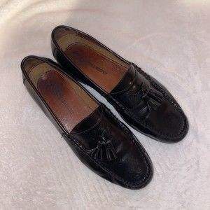 Johnston and Murphy men's black tassel moccasin size 11M